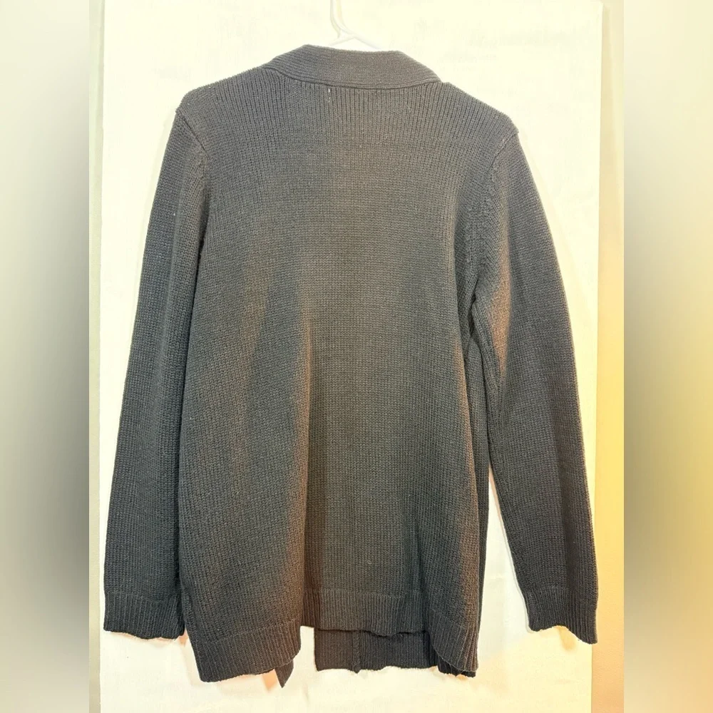 Karen Scott Black Open-Front Cardigan
